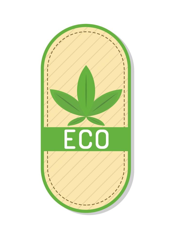 eco friendly label vector