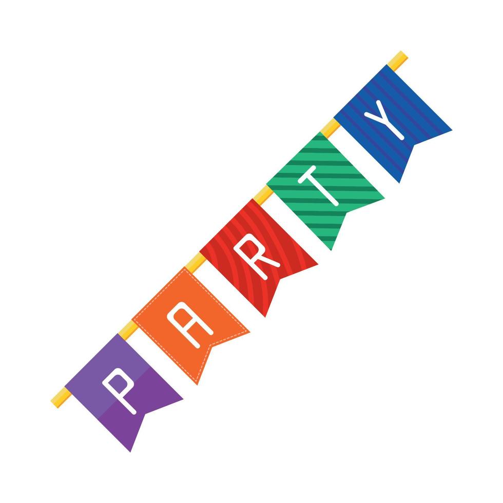 party bunting decoration vector