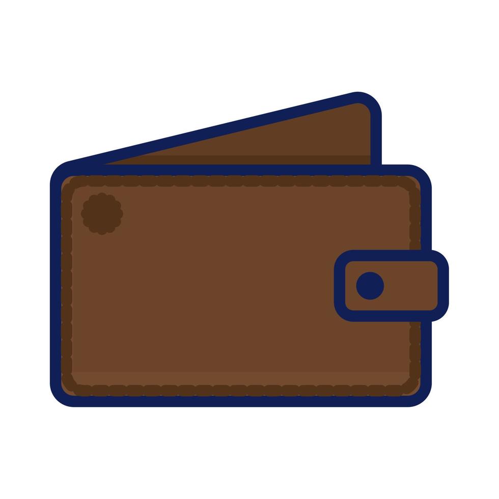 brown wallet icon vector