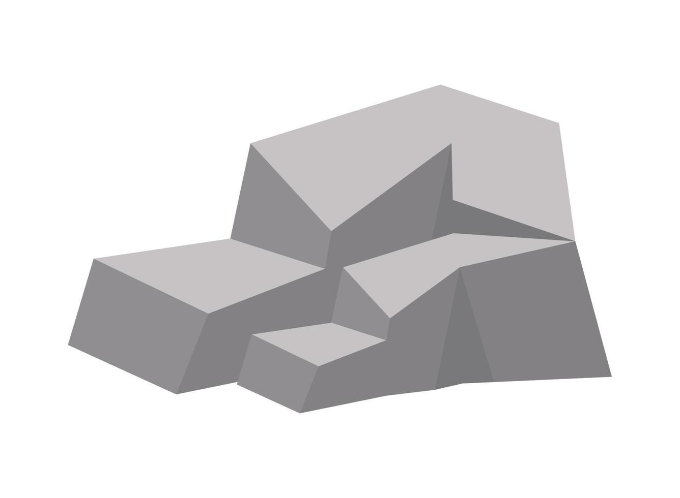 stone low poly vector