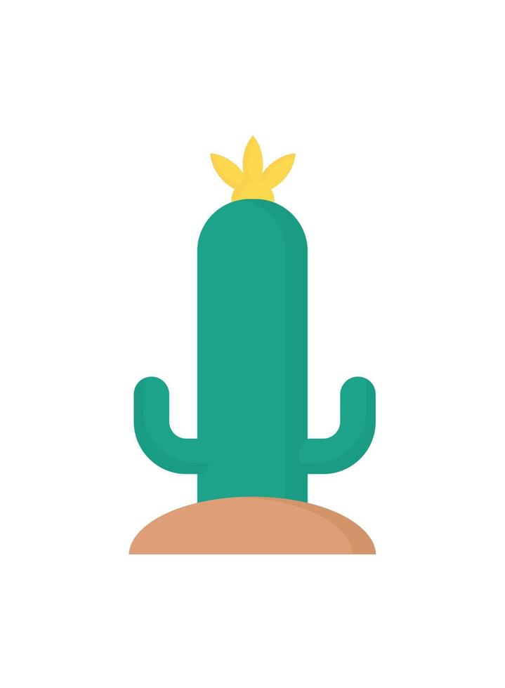cute cactus with flower vector