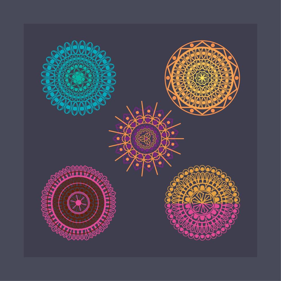 conjunto de mandala vector