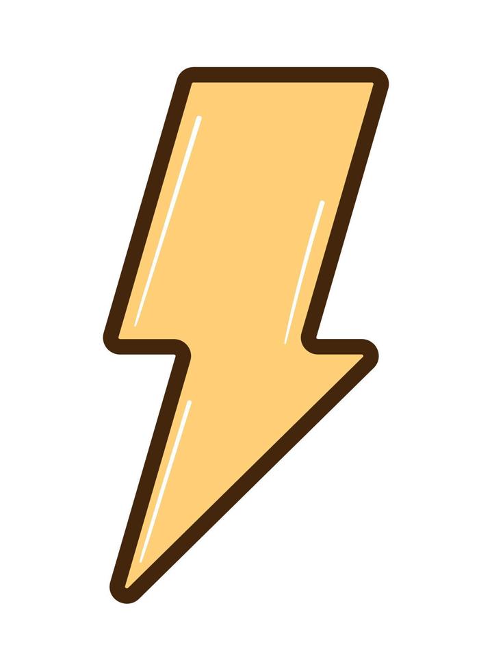 thunderbolt icon isolated vector