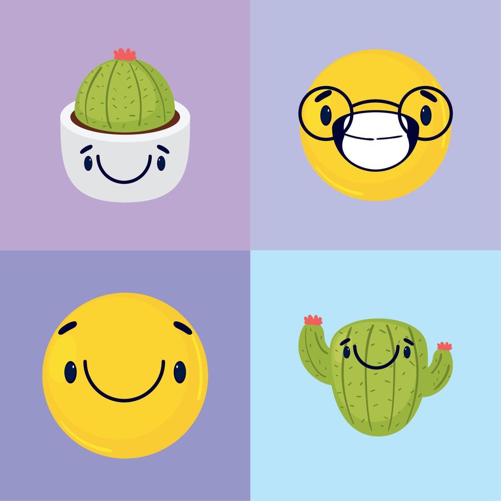 set of world smile day vector