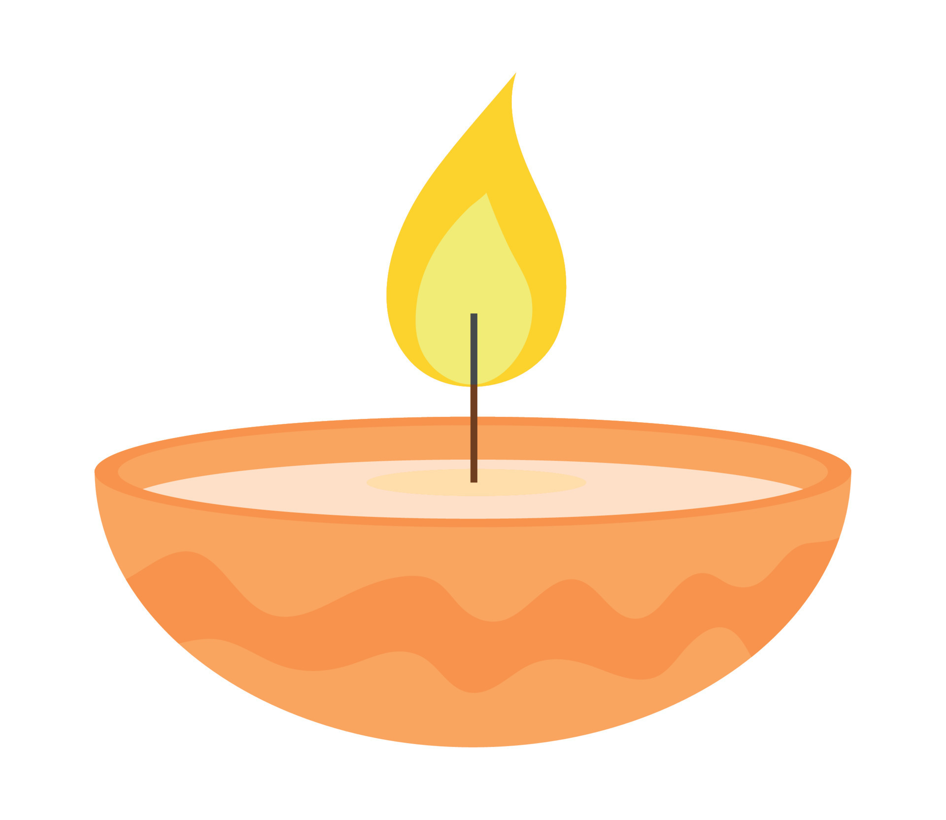 burning candle light 10966326 Vector Art at Vecteezy