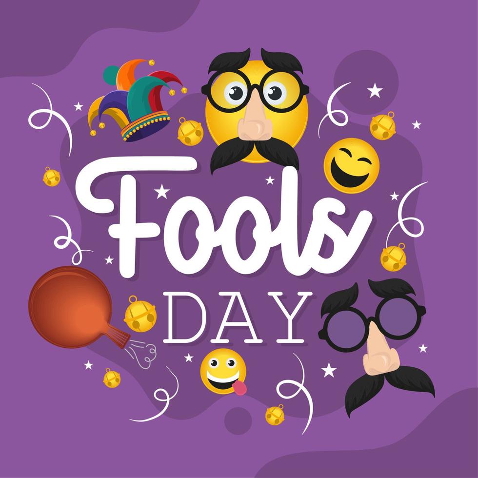 fools day poster vector