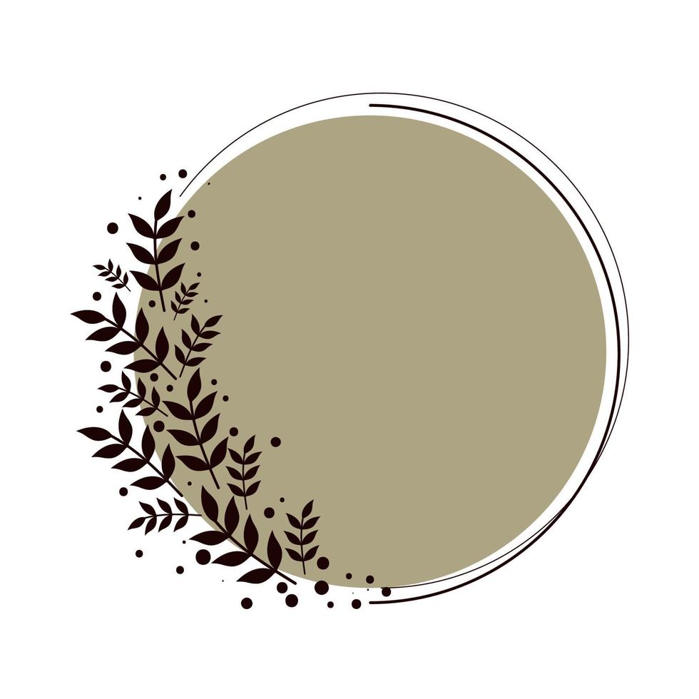 label floral branch vector