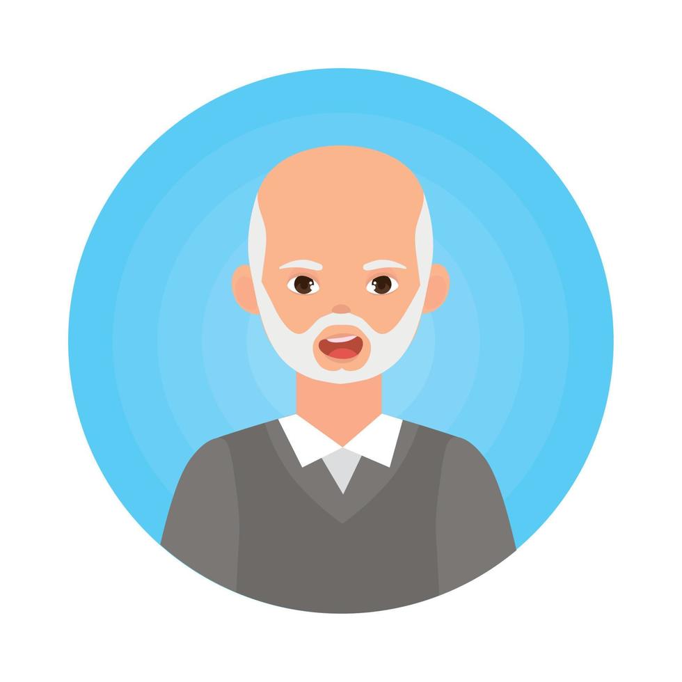 avatar old man vector