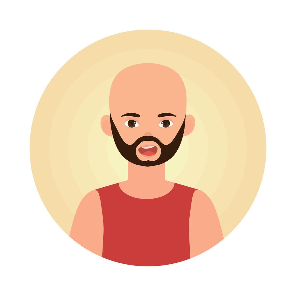 avatar bald man vector