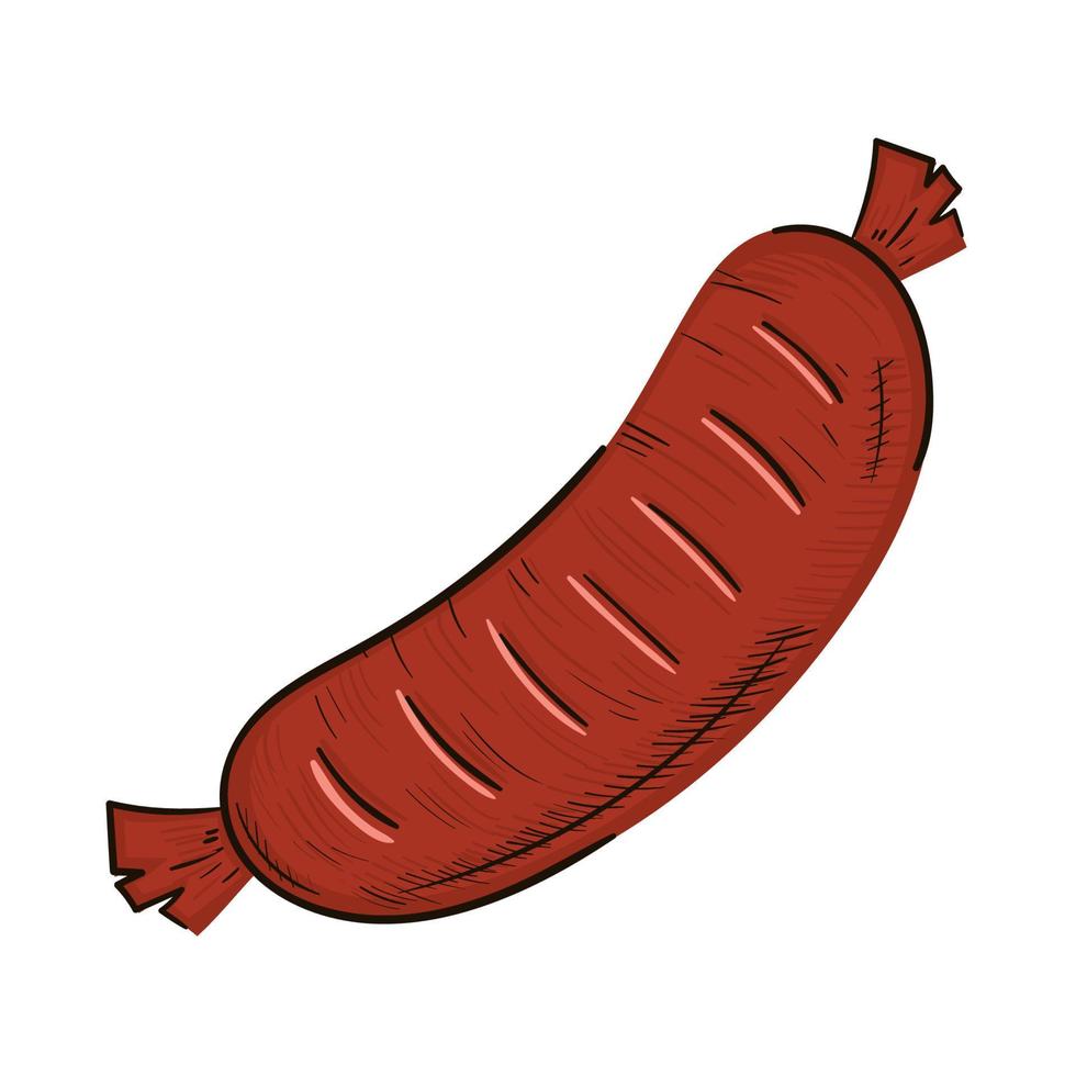 sausage food icon vector
