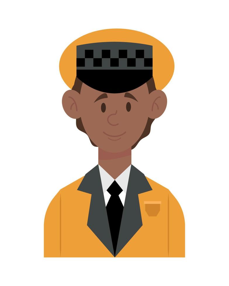 taxi driver man vector