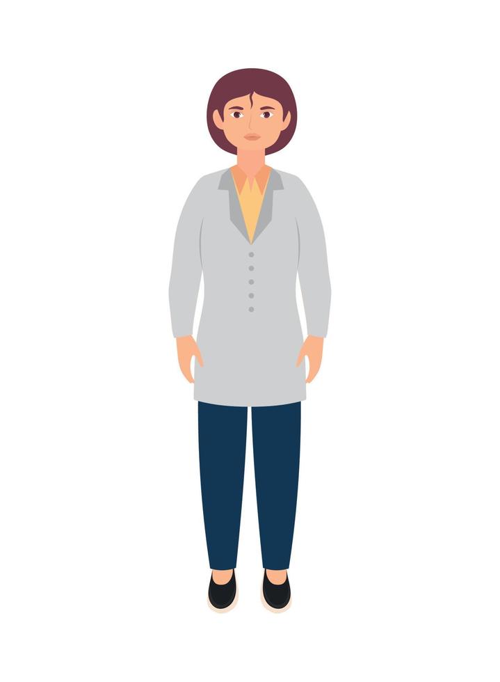 personaje de doctora vector