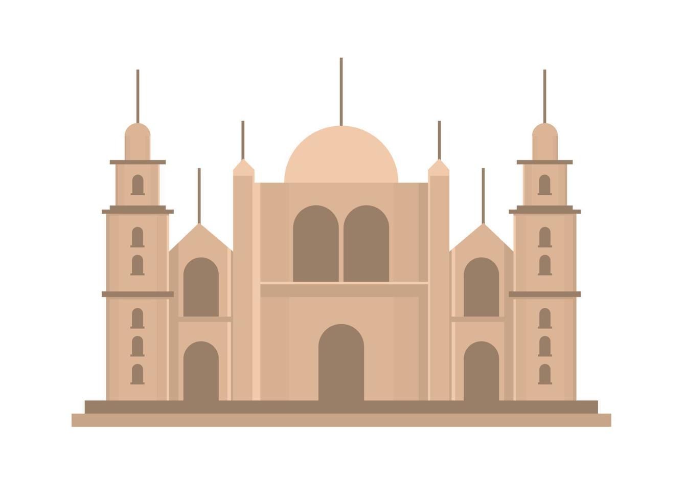 icono del templo de la mezquita histórica vector