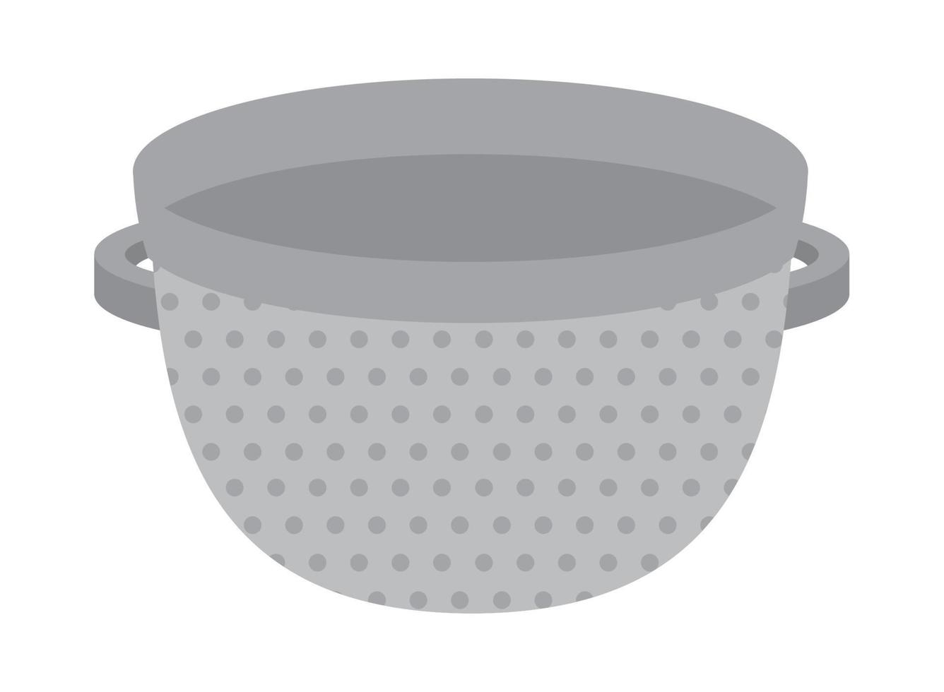 stainless colander kitchen vector