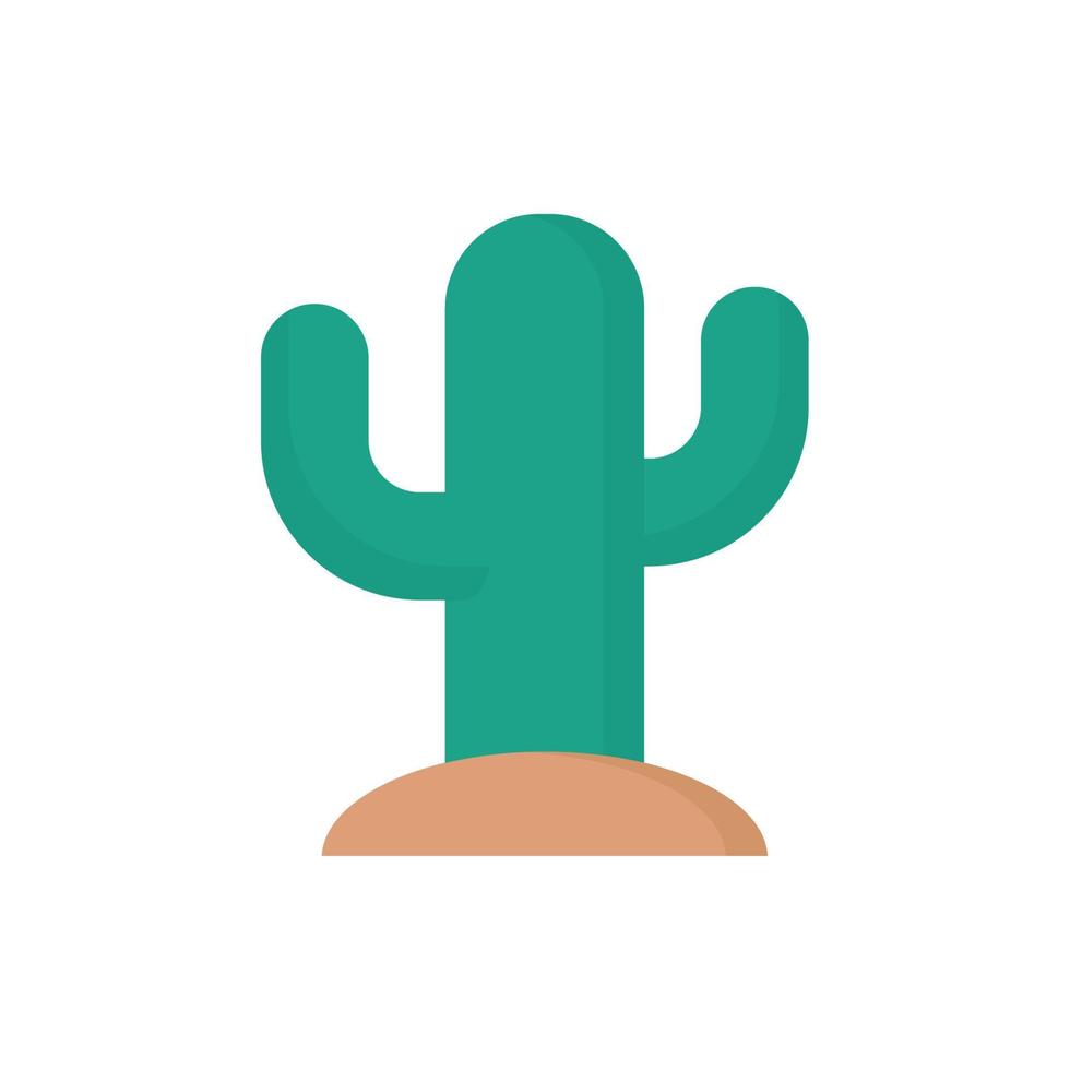 cactus en la arena vector