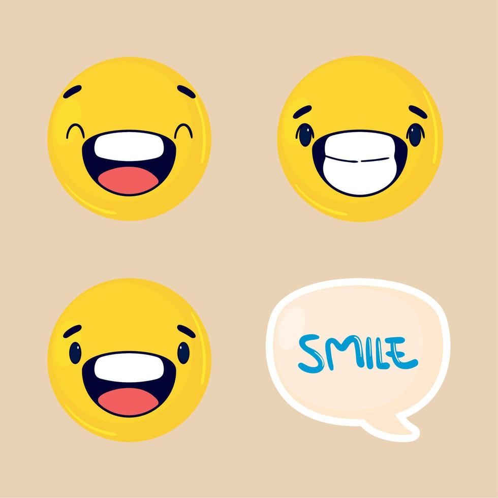 world smile day, icon collection vector