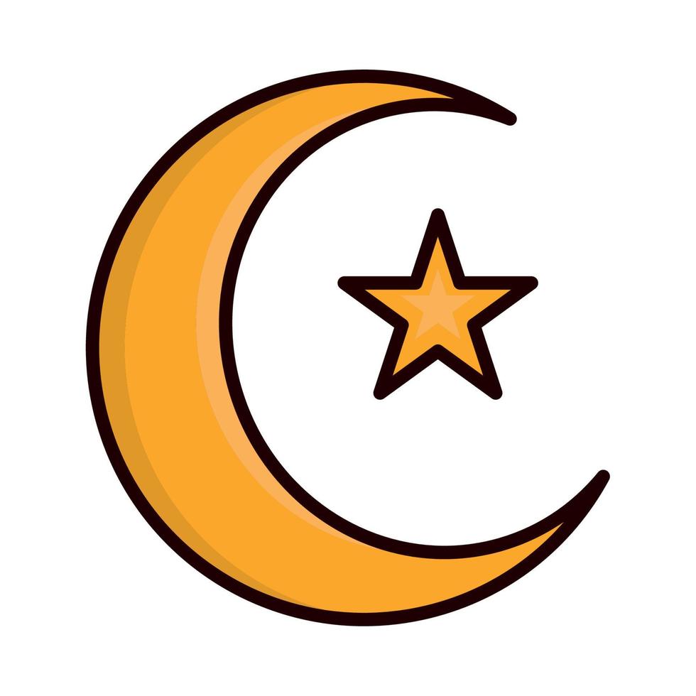 moon and star vector