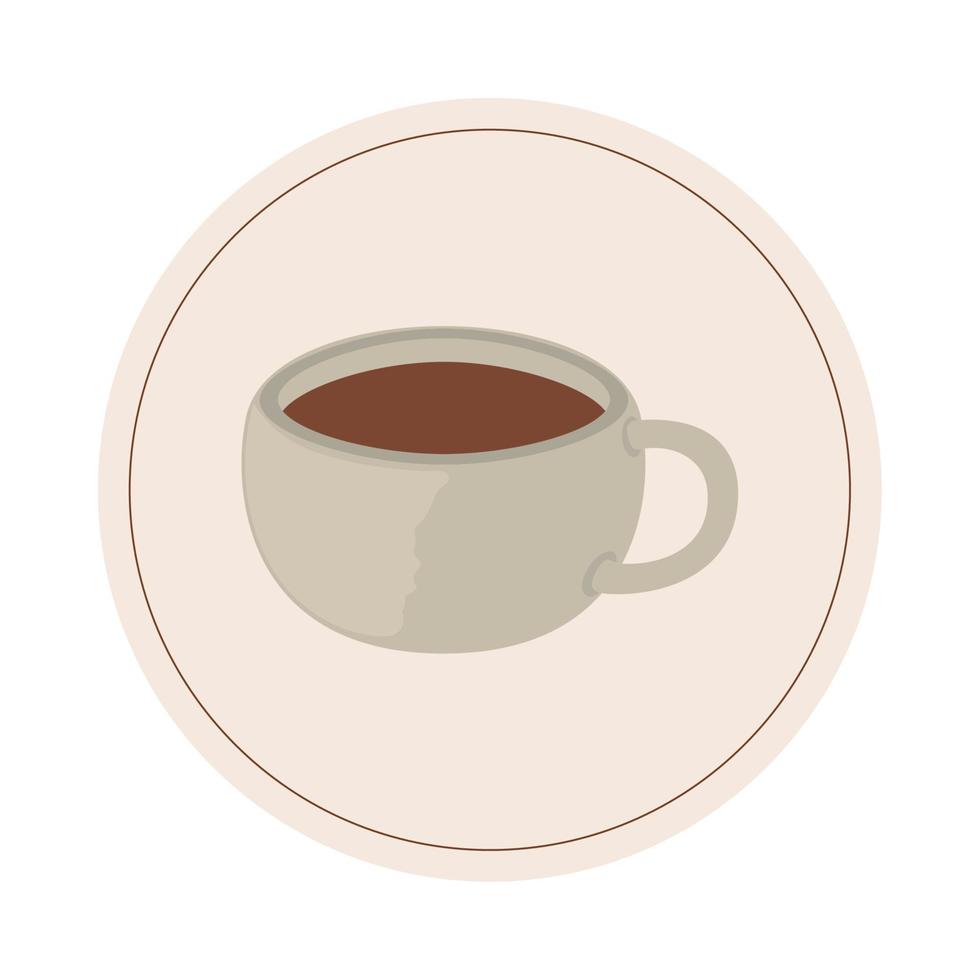 taza de cafe icono vector