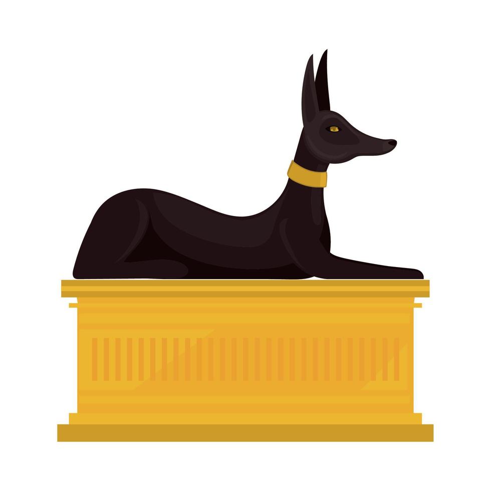 estatua egipcia de anubis vector