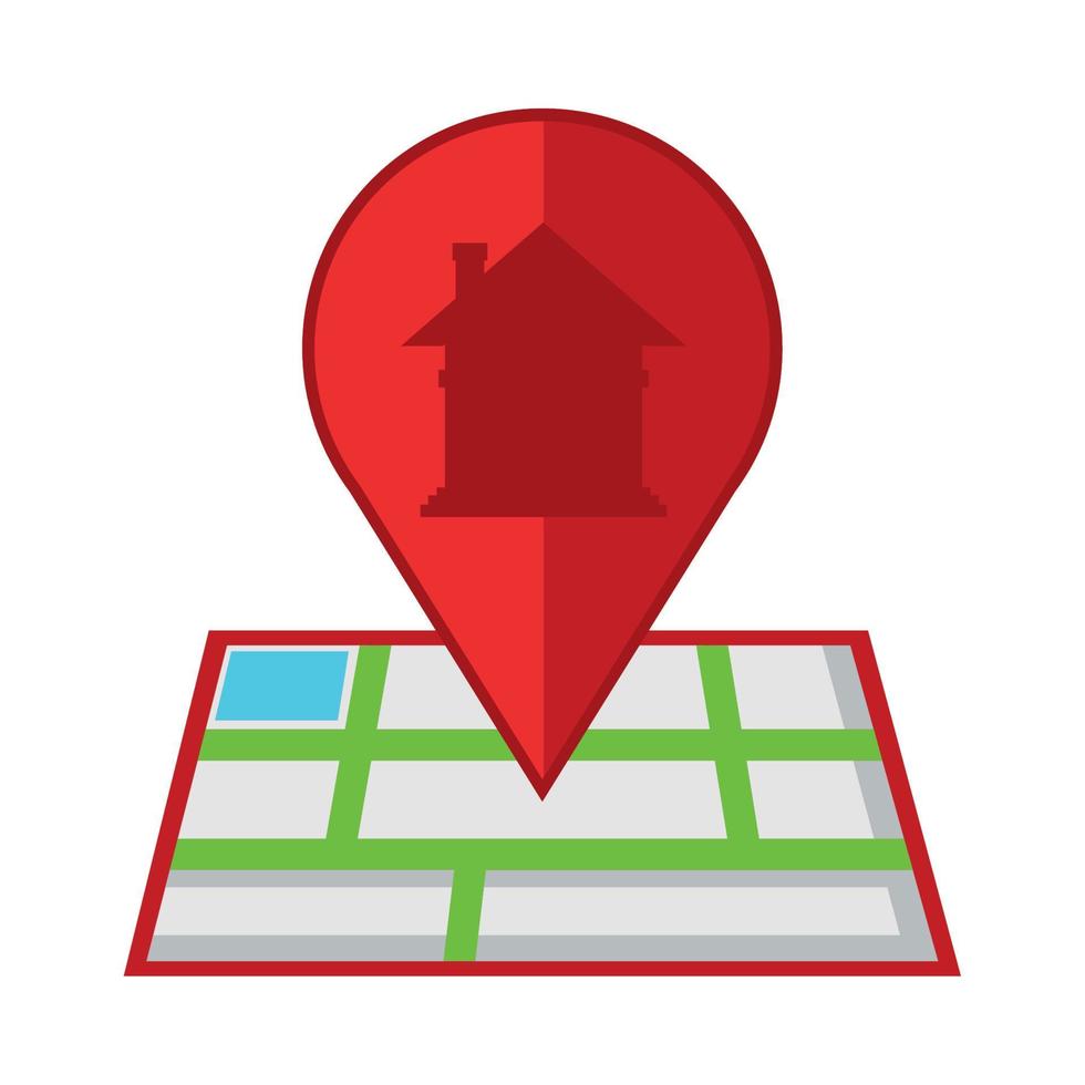 real estate map location vector