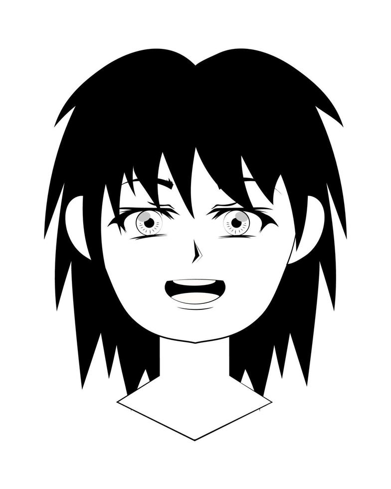 anime woman comic vector