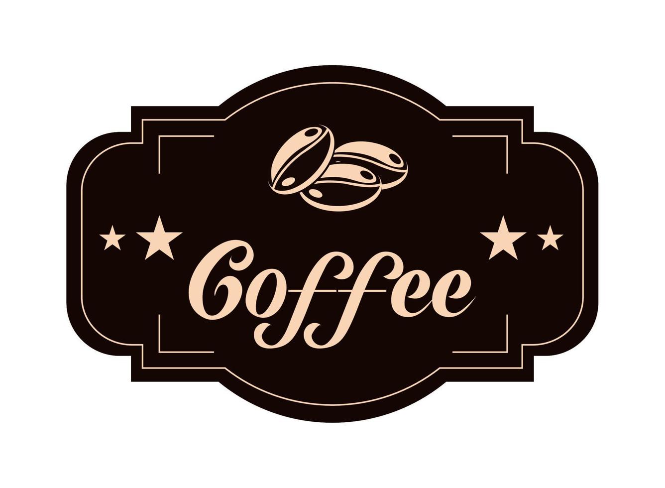 coffee label retro vector