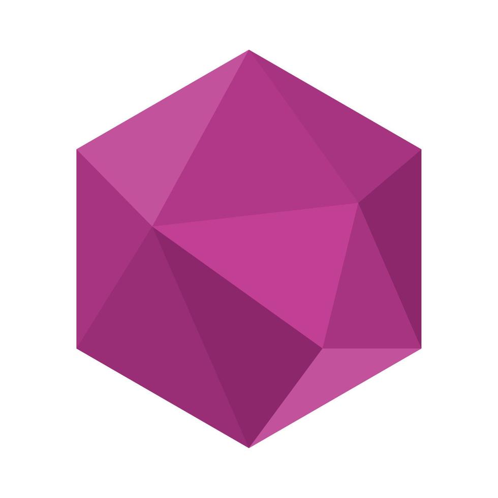 geometric figure low poly vector