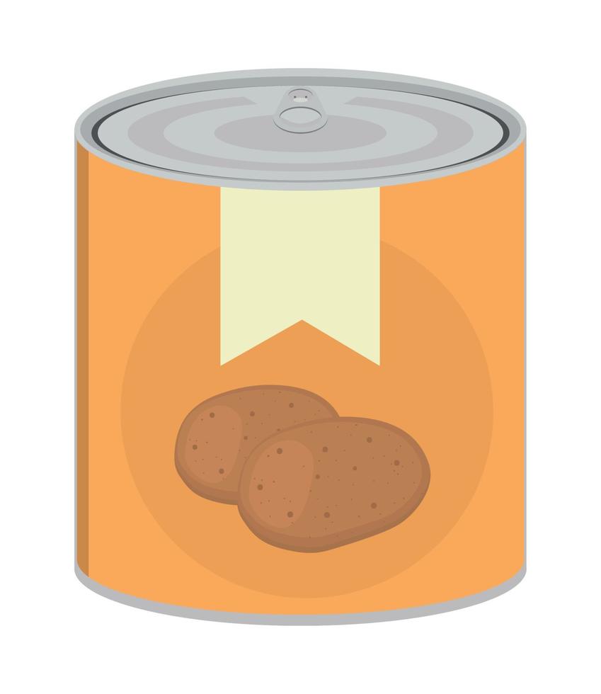 canned food beans vector