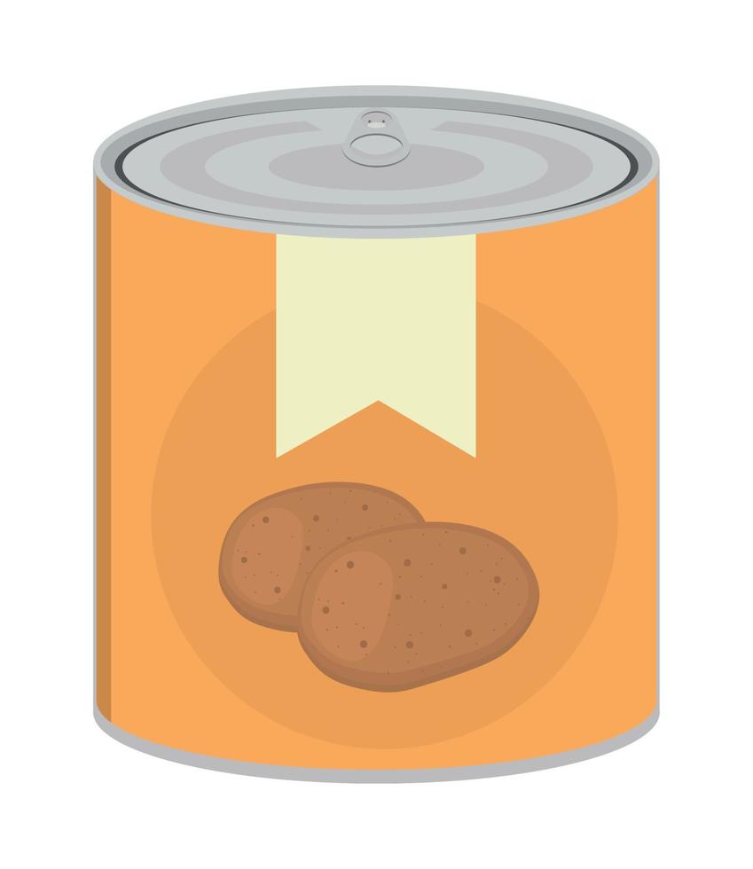 canned food beans vector