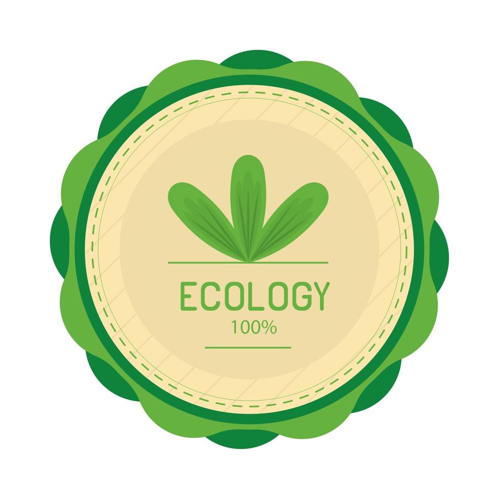 ecology stamp design vector