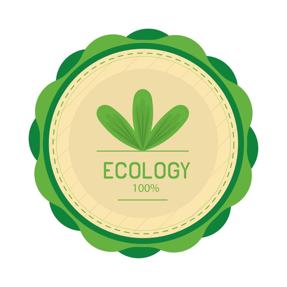 diseño de sello ecológico vector