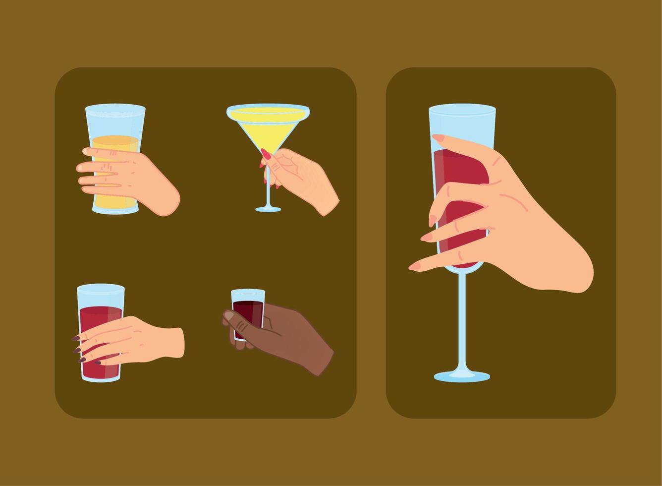 hand celebrating cheers vector