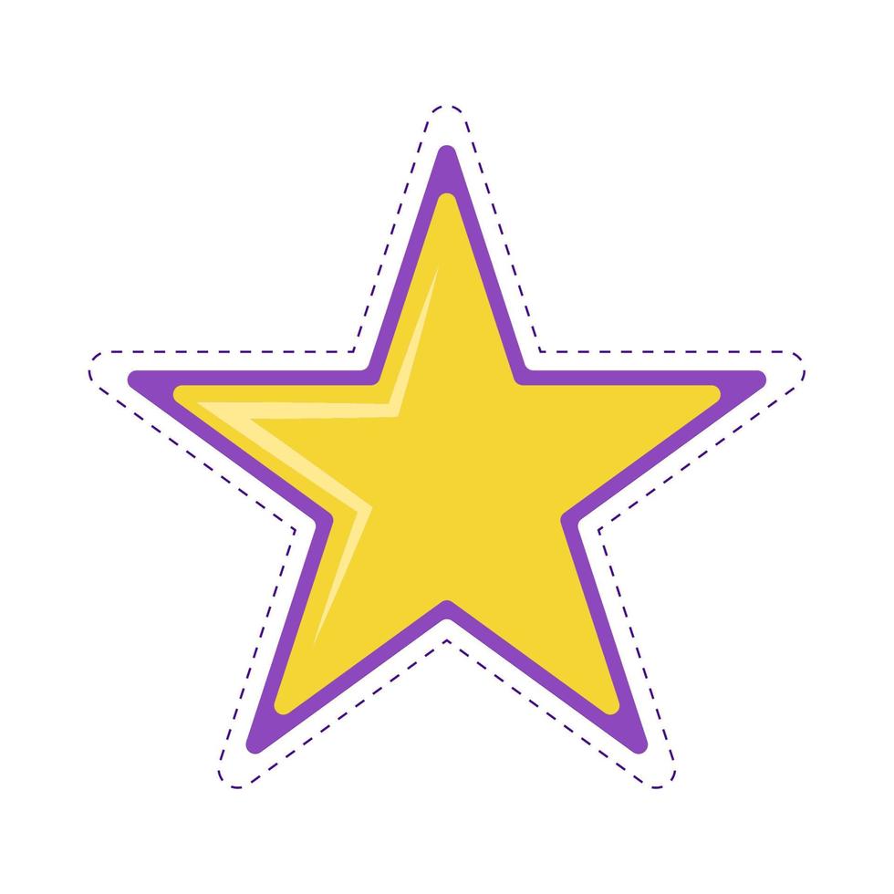 star sticker design vector