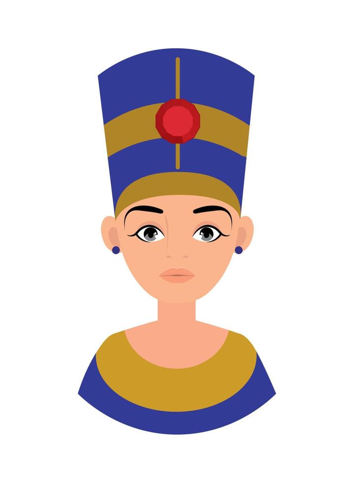 egipto estatua de nefertiti vector