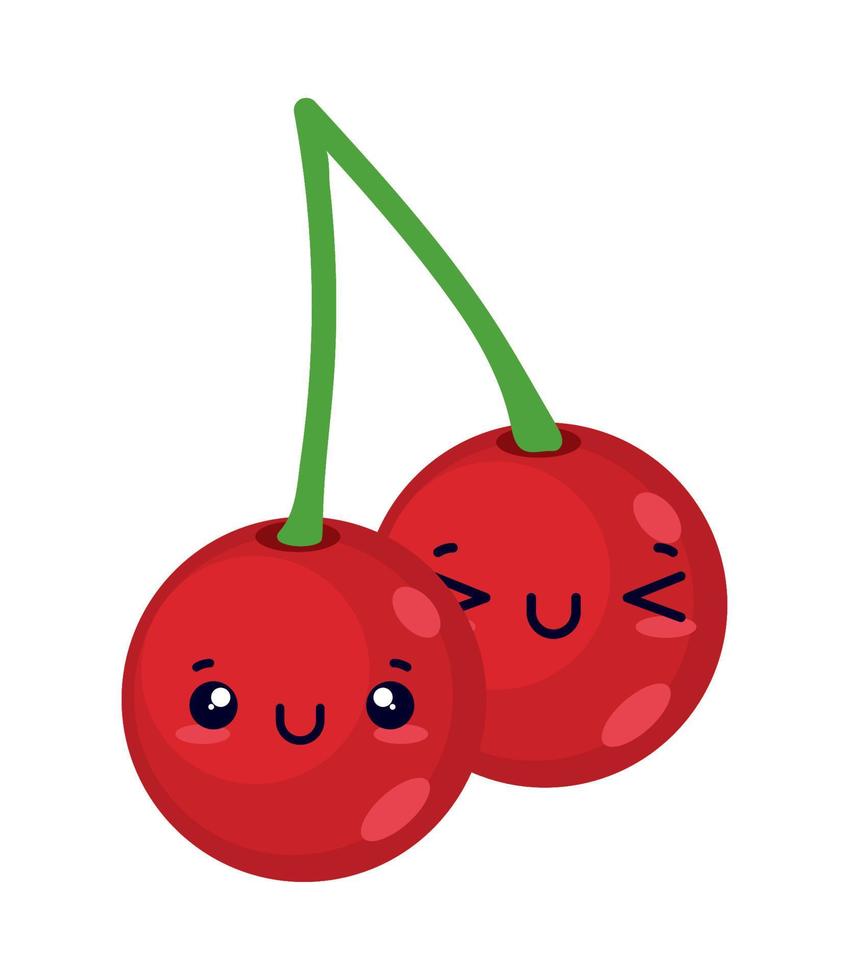 cherry fruit kawaii 10966635 Vector Art at Vecteezy