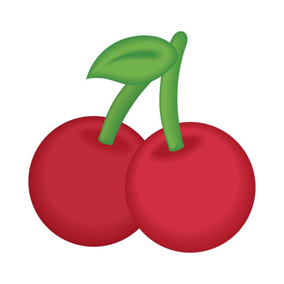 icono de fruta de cereza vector