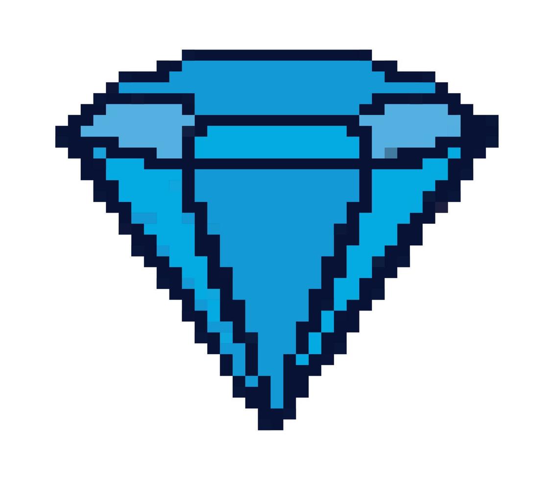 diamond pixel art vector