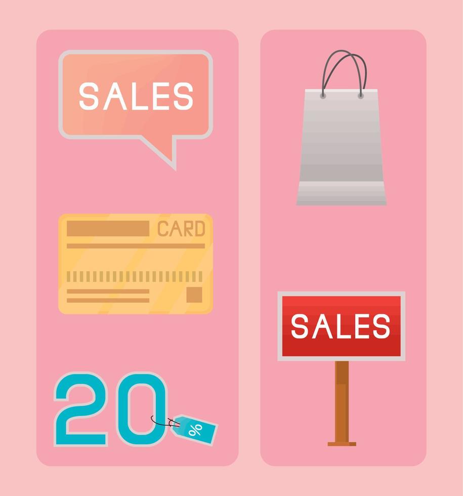 set of business sales vector