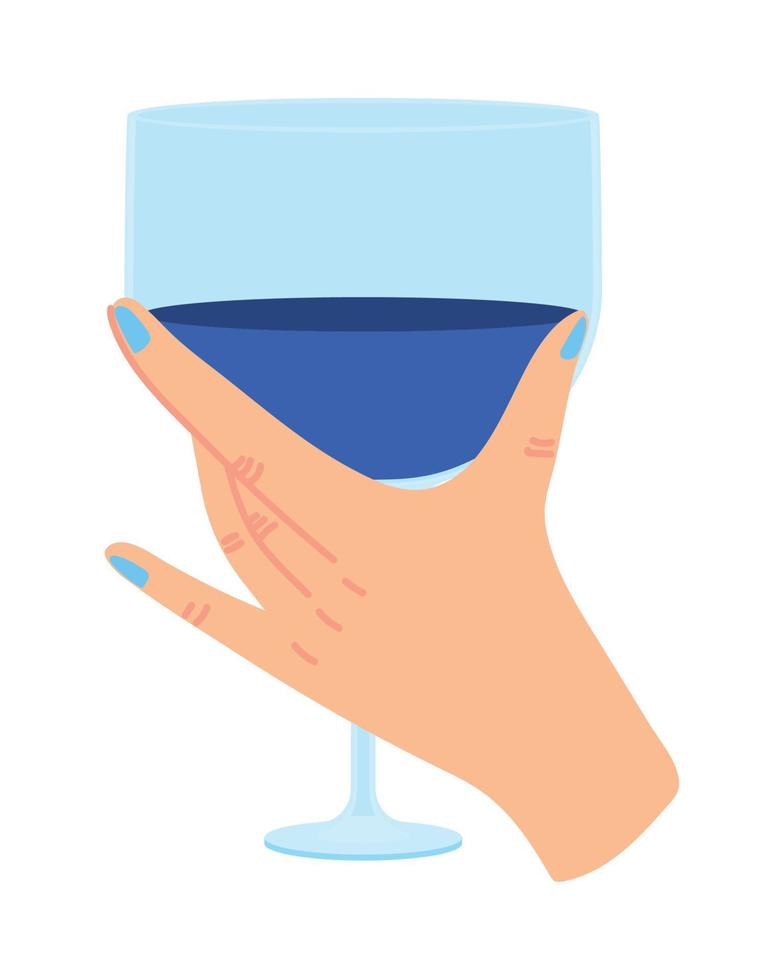 celebration hand with drink vector