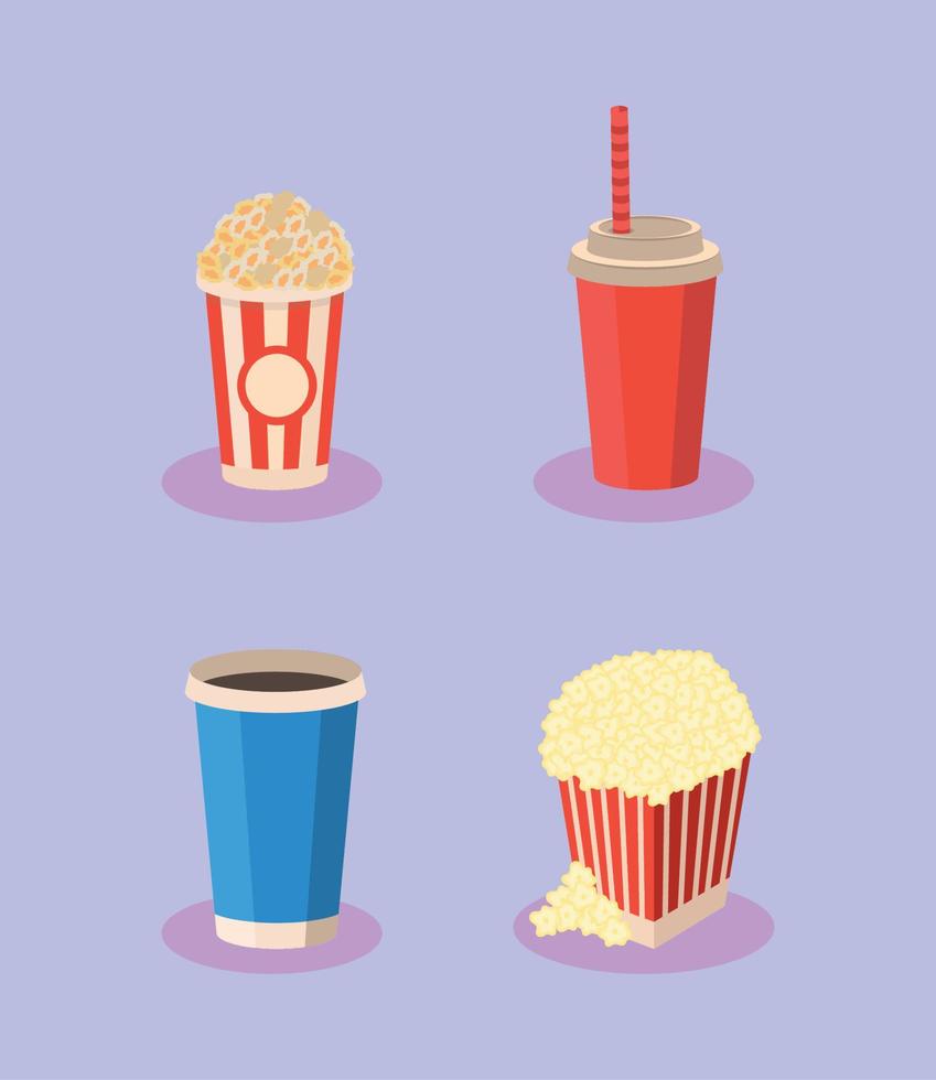 movie fast food vector