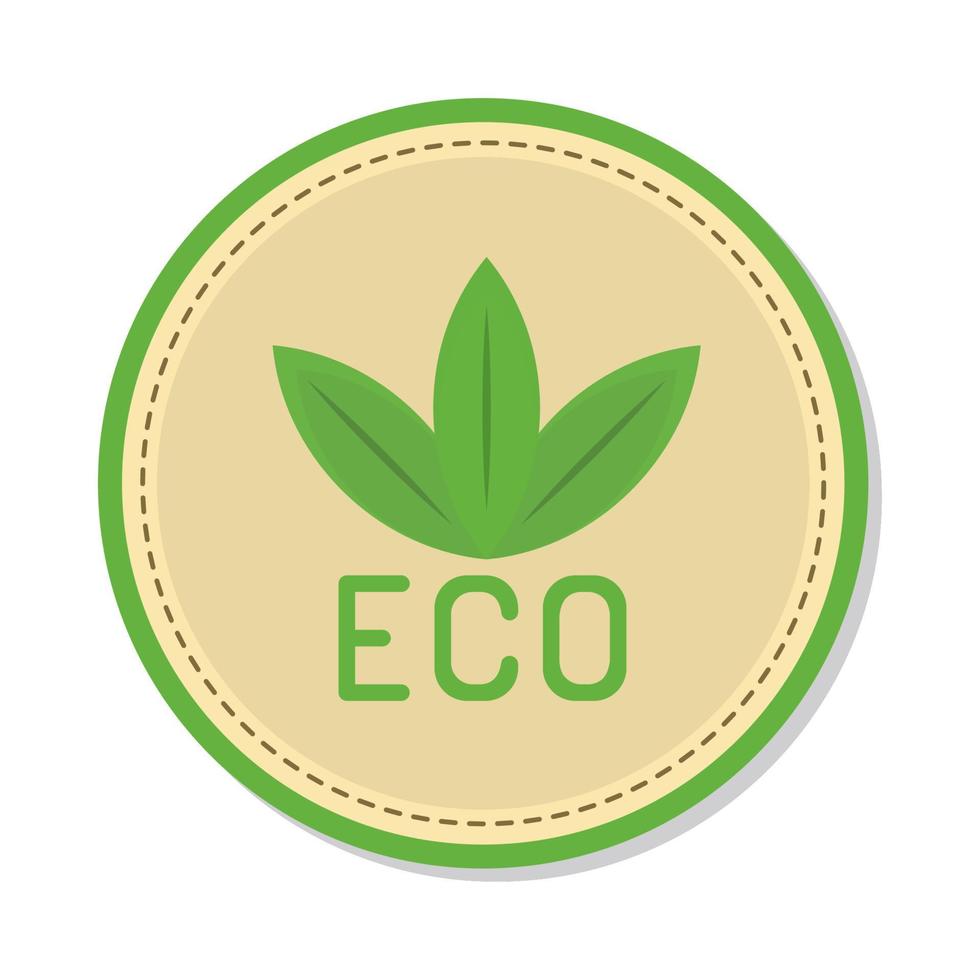 round label eco vector