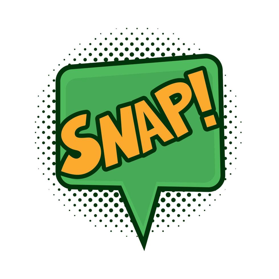 snap speech bubble vector