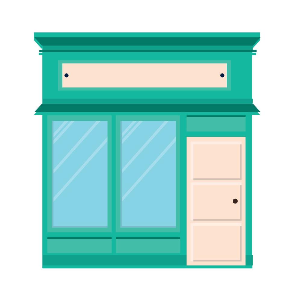 green store exterior vector