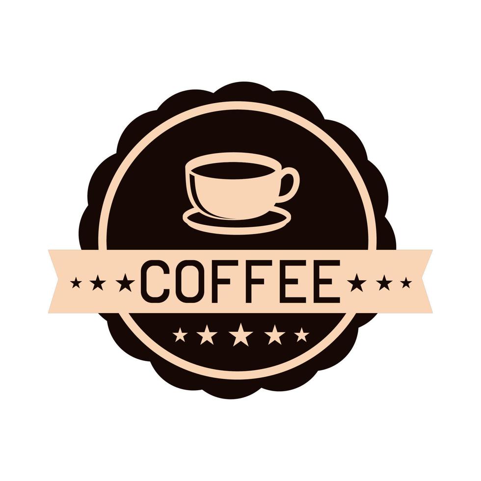 coffee shop label vector