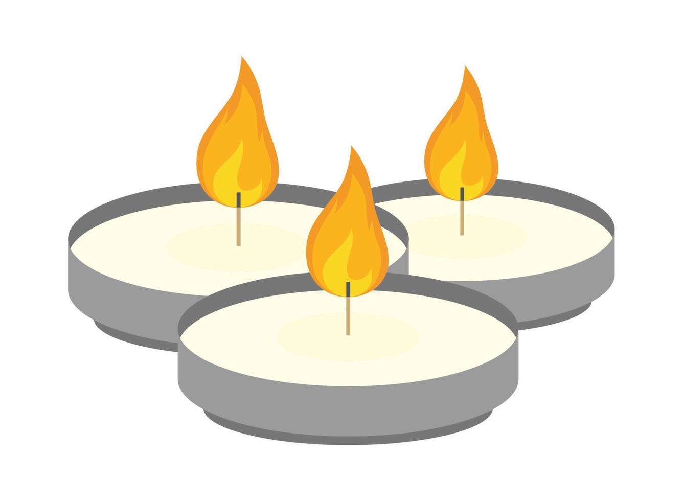 candles light flame vector