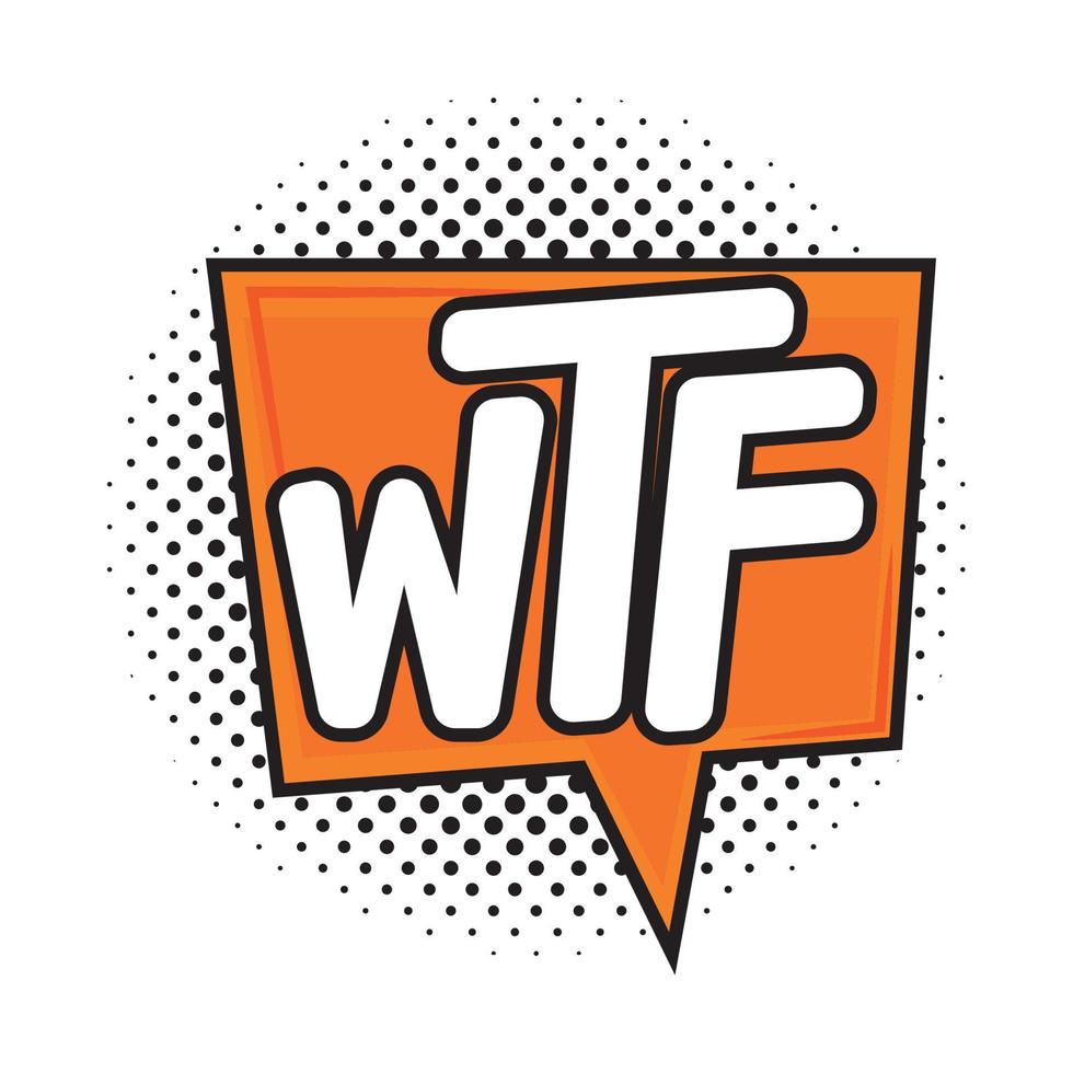 wtf speech bubble vector