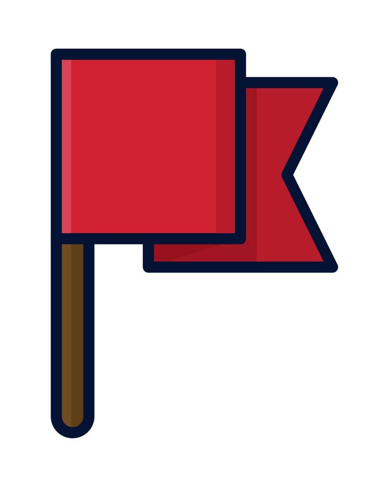 red flag icon vector