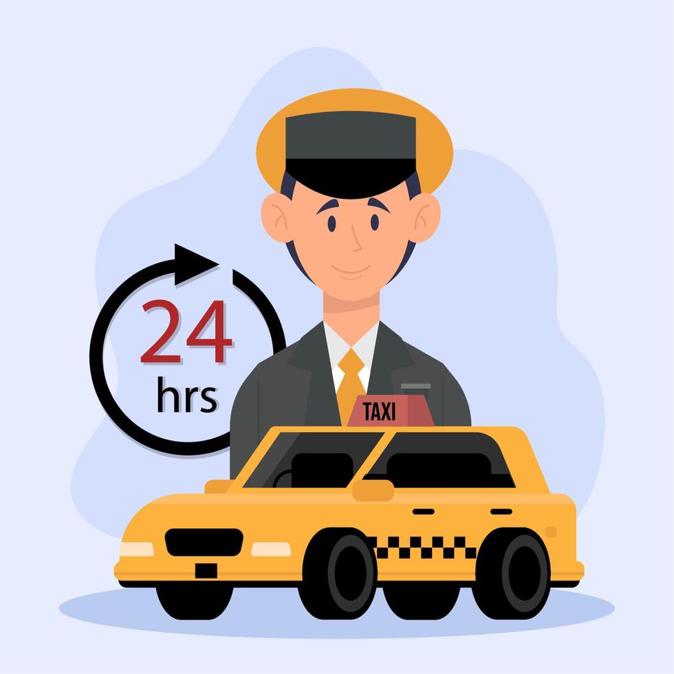 taxi service driver vector