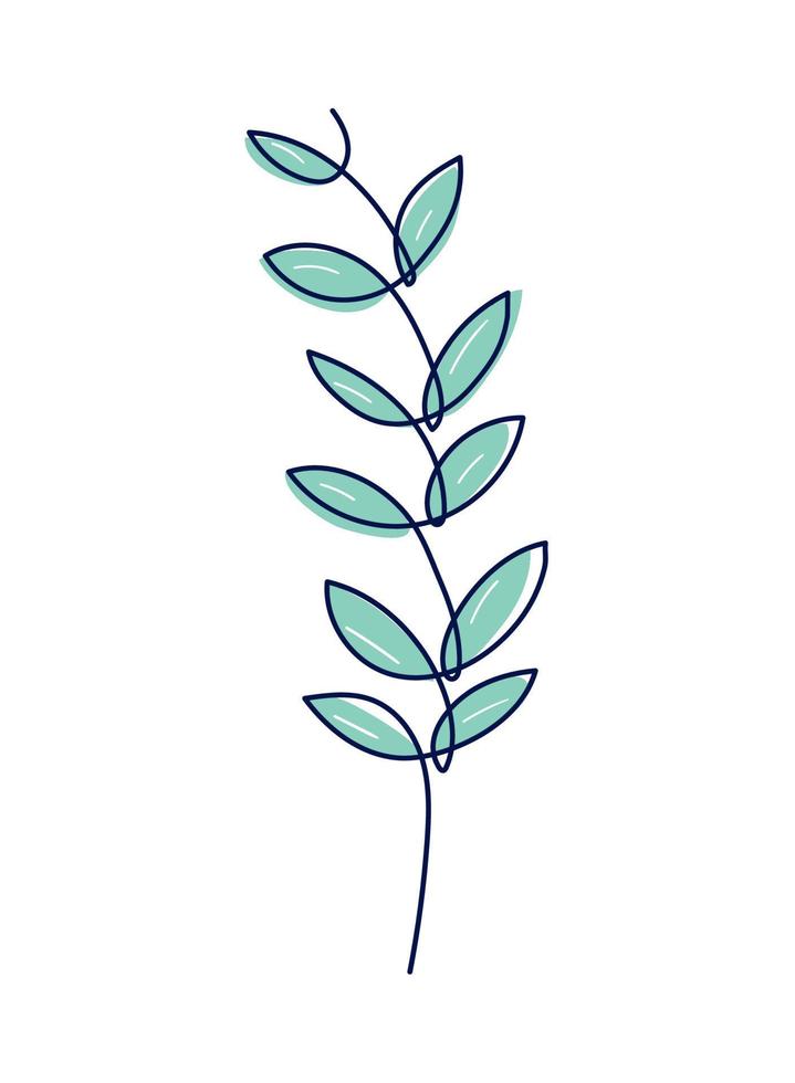 plant one line vector