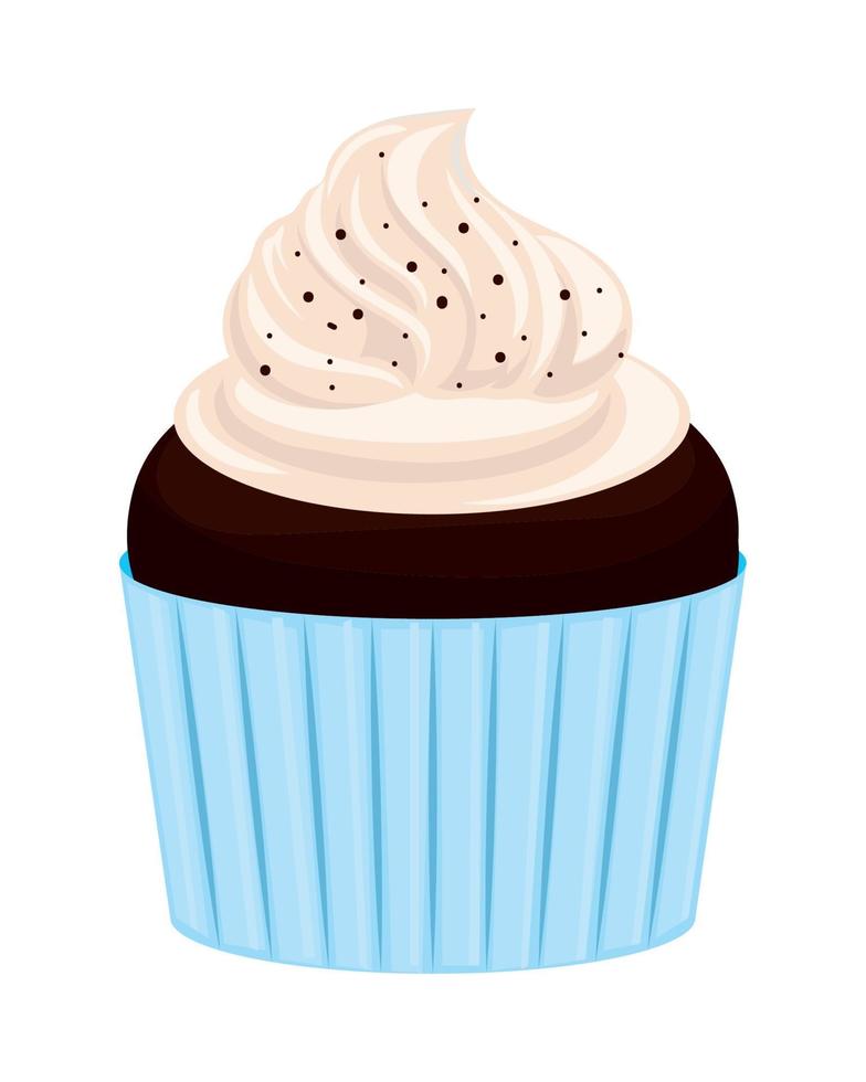 icono de cupcake dulce vector